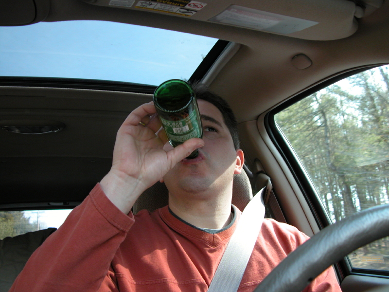 Drinking in Car and Driving